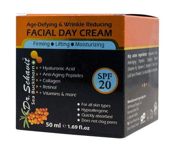 DR. SCHAVIT Sea Buckthorn+ Age-Defying & Wrinkle Reducing Day Cream - Collagen Retinol Anti Wrinkle Face Cream SPF 20 - Wrinkle Repair Day Cream Moisturizer Protects and Hydrates Skin 1.7 oz
